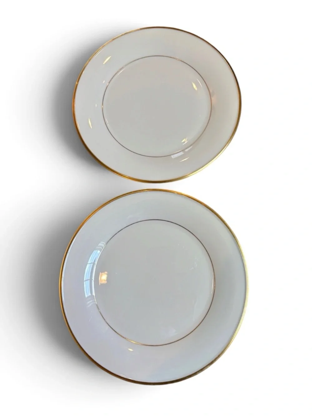 Lenox Eternal Dinner Plate 24k Gold Rim Bone China 10.75” Set of 2 READ